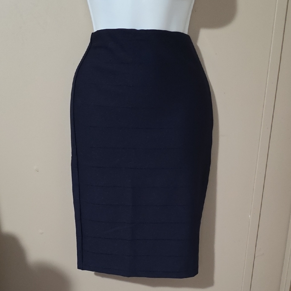 Iris Navy Pencil Skirt
